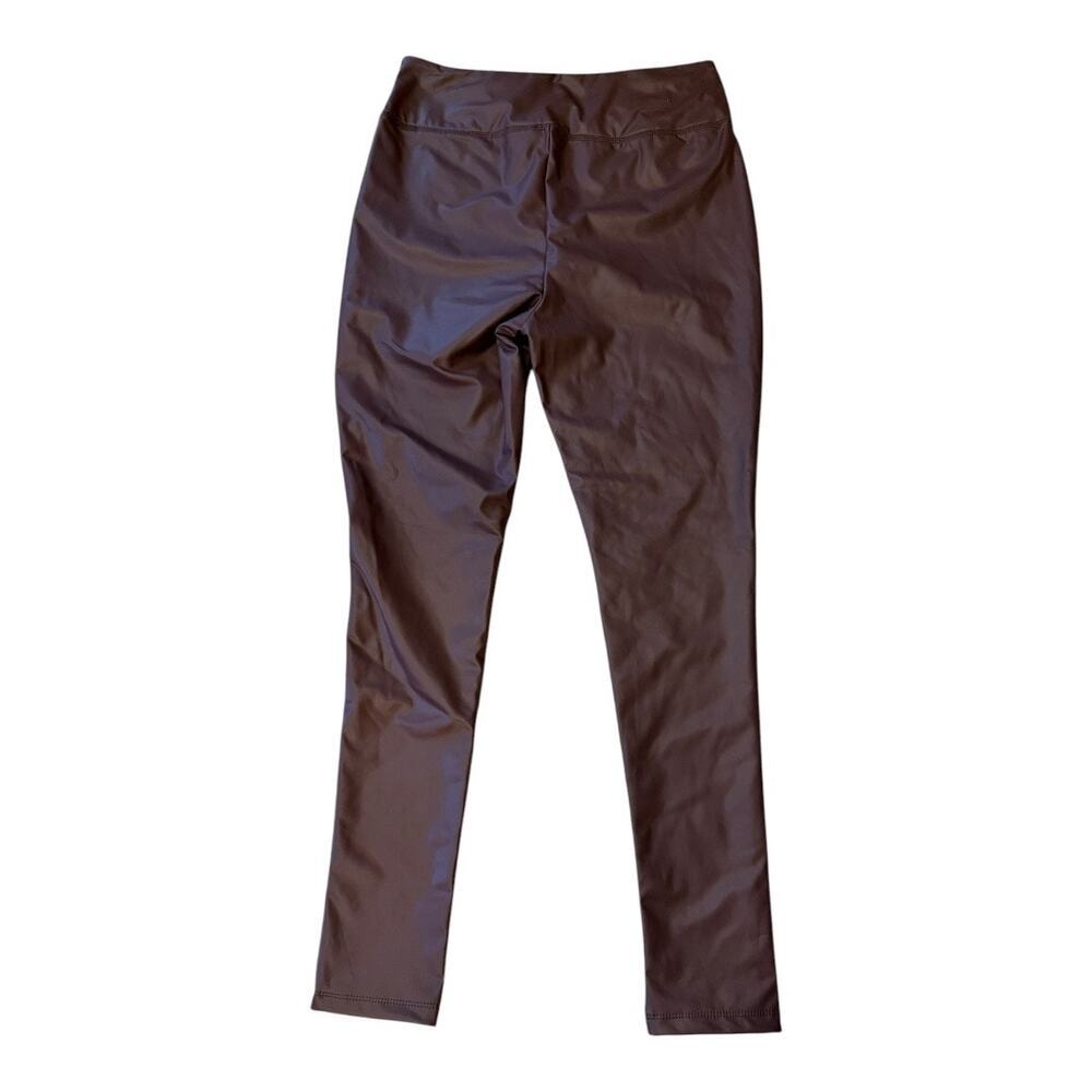 Ookie‎ & Lala Women's Brown Faux Leather High Waist Leggings Size Large NWOT - Picture 2 of 7